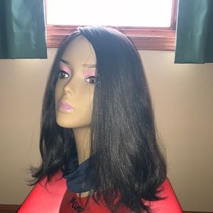 14 inch Large cap silk top wig